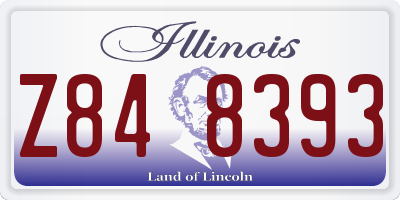 IL license plate Z848393