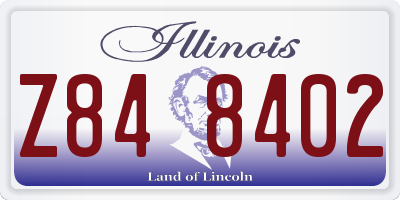 IL license plate Z848402