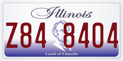 IL license plate Z848404
