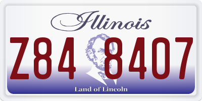 IL license plate Z848407