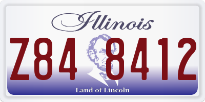 IL license plate Z848412