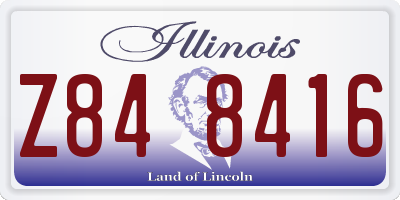 IL license plate Z848416