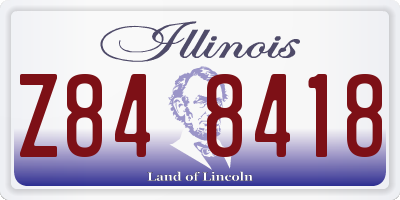 IL license plate Z848418