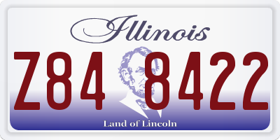 IL license plate Z848422