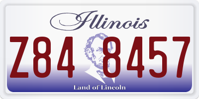 IL license plate Z848457