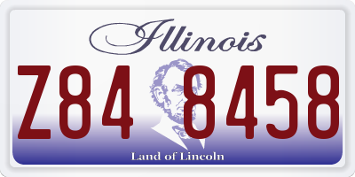 IL license plate Z848458