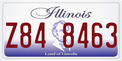 IL license plate Z848463