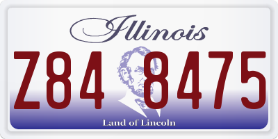 IL license plate Z848475