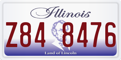 IL license plate Z848476