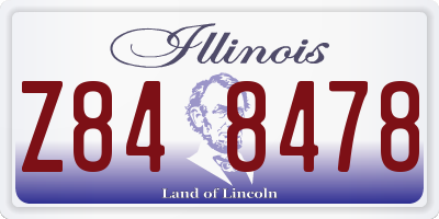 IL license plate Z848478