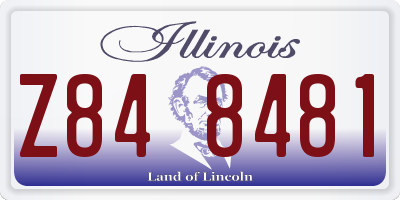 IL license plate Z848481