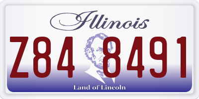 IL license plate Z848491