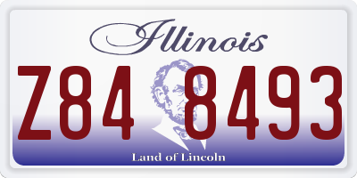 IL license plate Z848493