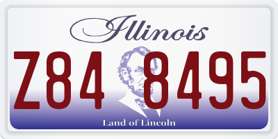 IL license plate Z848495
