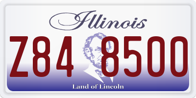 IL license plate Z848500