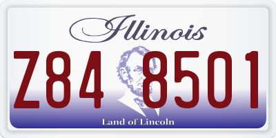 IL license plate Z848501