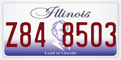 IL license plate Z848503