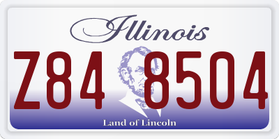 IL license plate Z848504