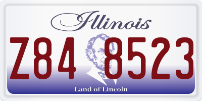 IL license plate Z848523