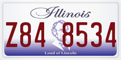 IL license plate Z848534