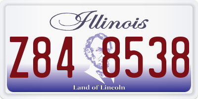 IL license plate Z848538