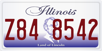 IL license plate Z848542