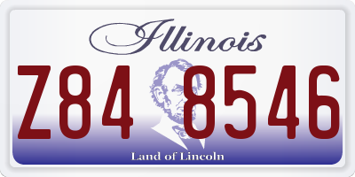 IL license plate Z848546