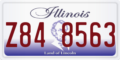 IL license plate Z848563