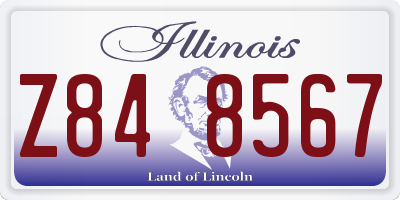 IL license plate Z848567