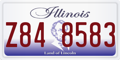 IL license plate Z848583