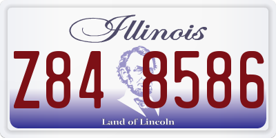 IL license plate Z848586