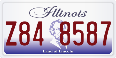 IL license plate Z848587