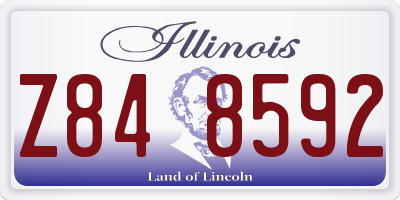 IL license plate Z848592