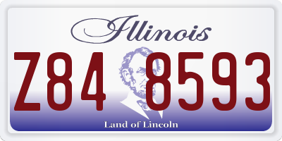 IL license plate Z848593