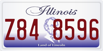 IL license plate Z848596