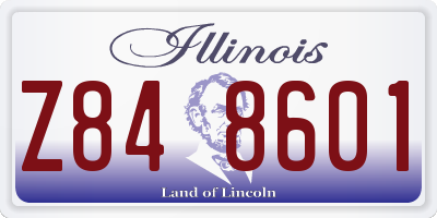 IL license plate Z848601