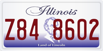 IL license plate Z848602