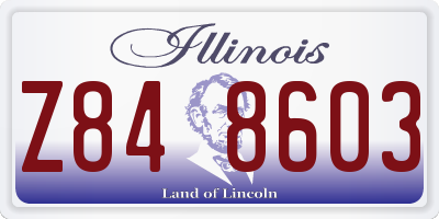 IL license plate Z848603