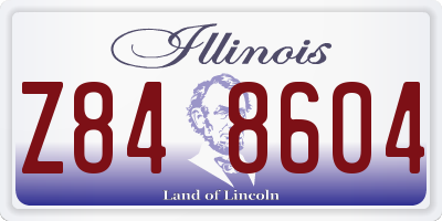 IL license plate Z848604