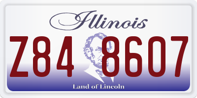 IL license plate Z848607