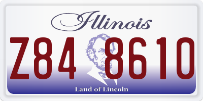IL license plate Z848610