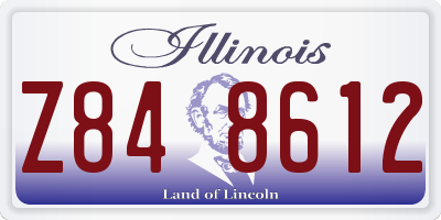 IL license plate Z848612