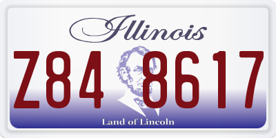 IL license plate Z848617
