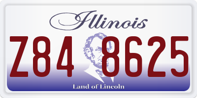 IL license plate Z848625