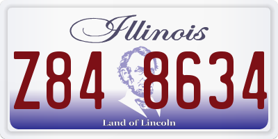 IL license plate Z848634