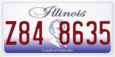 IL license plate Z848635