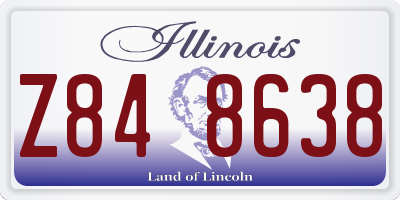 IL license plate Z848638