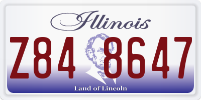 IL license plate Z848647