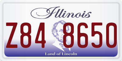 IL license plate Z848650