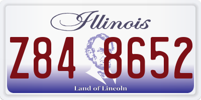 IL license plate Z848652